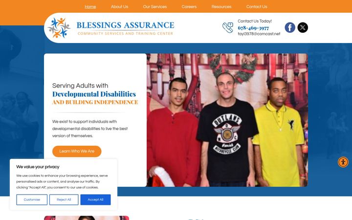Screenshot of bsacommunityservices.org