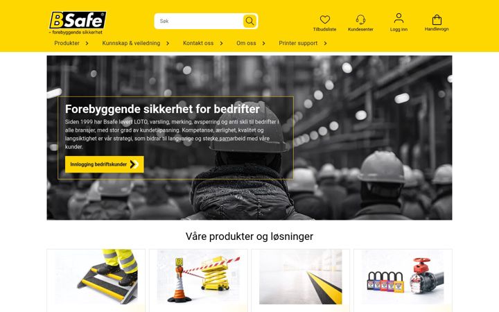 Screenshot of bsafe.no