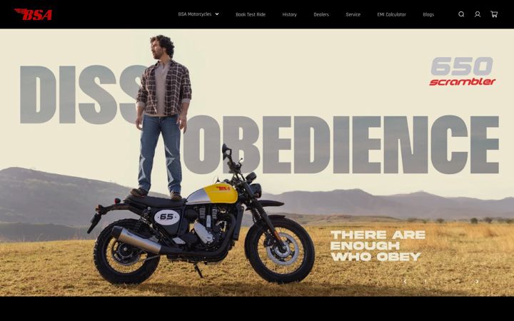 Screenshot of bsamotorcycles.in