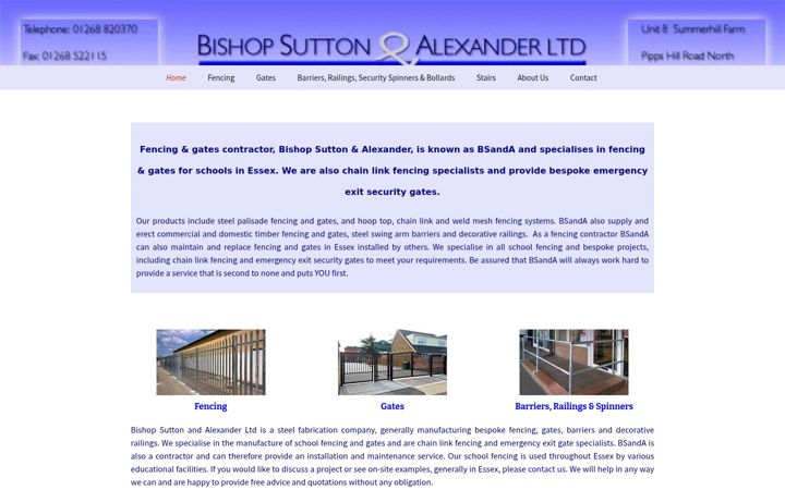 Screenshot of bsandafencesandgates.co.uk