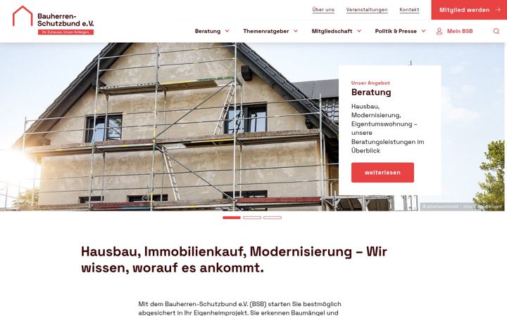 Screenshot of bsb-ev.de