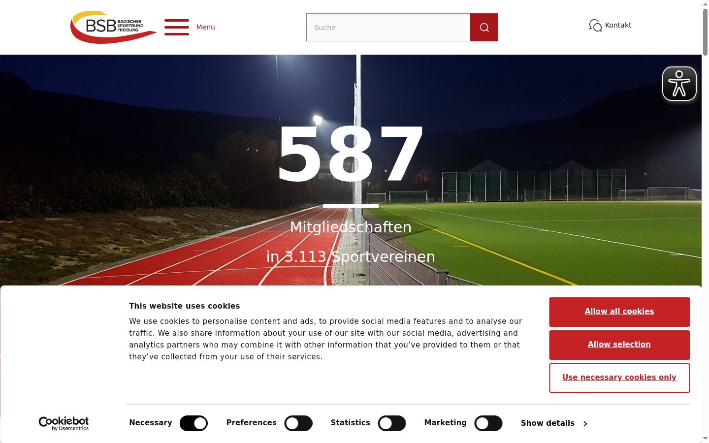 Screenshot tal-banner tal-kunsens muri qabel kwalunkwe interazzjoni