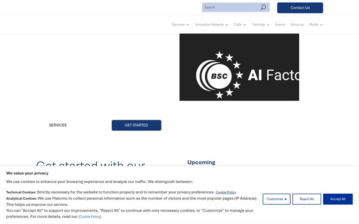 Screenshot of bsc-aifactory.eu