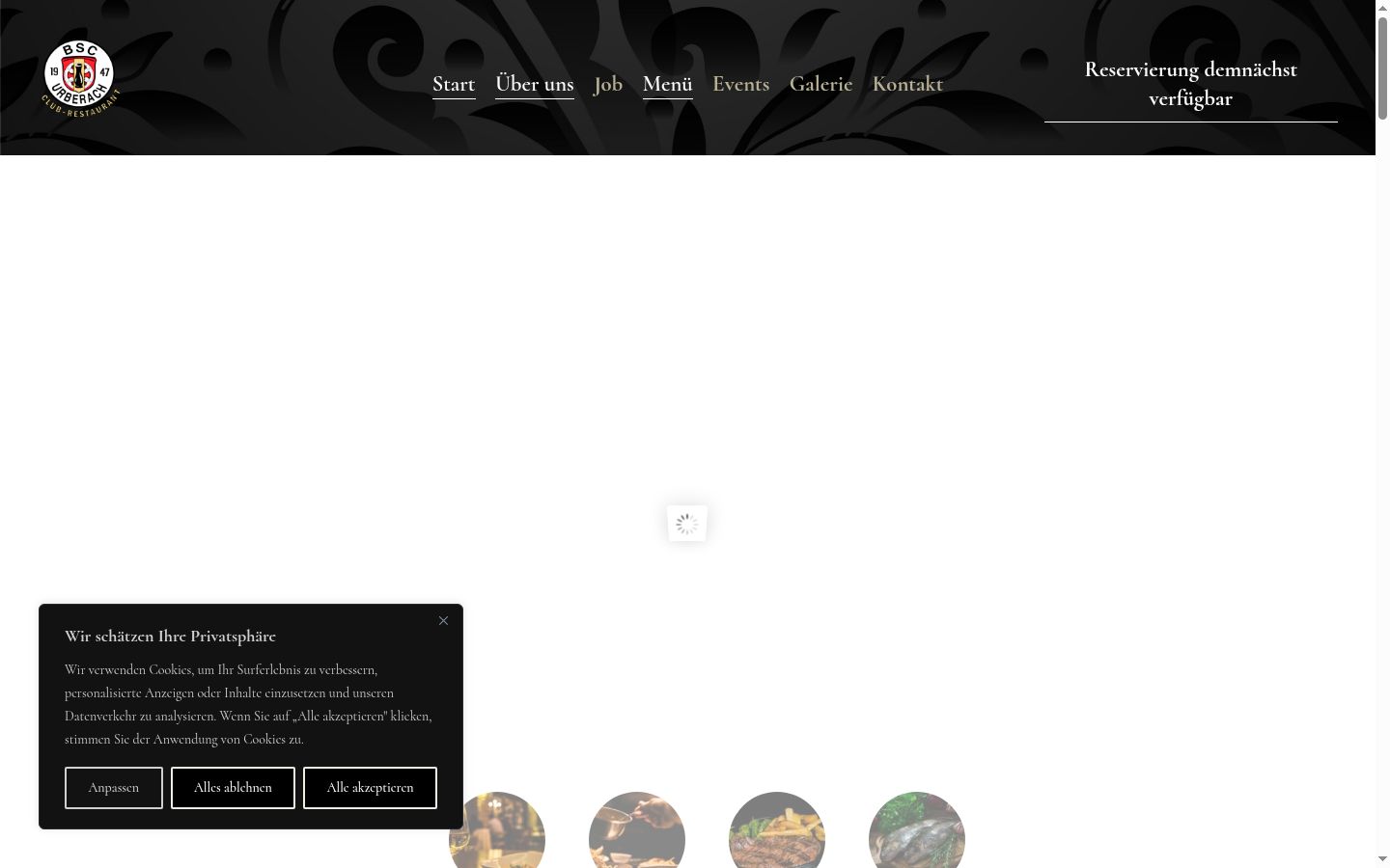 Screenshot του banner συγκατάθεσης που εμφανίστηκε πριν από οποιαδήποτε αλληλεπίδραση
