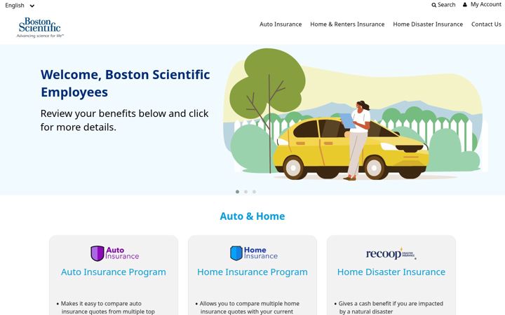Screenshot of bscvoluntarybenefits.com