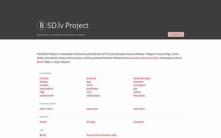 Screenshot of bsd.lv