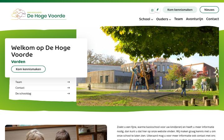 Captura de ecrã de bsdehogevoorde.nl