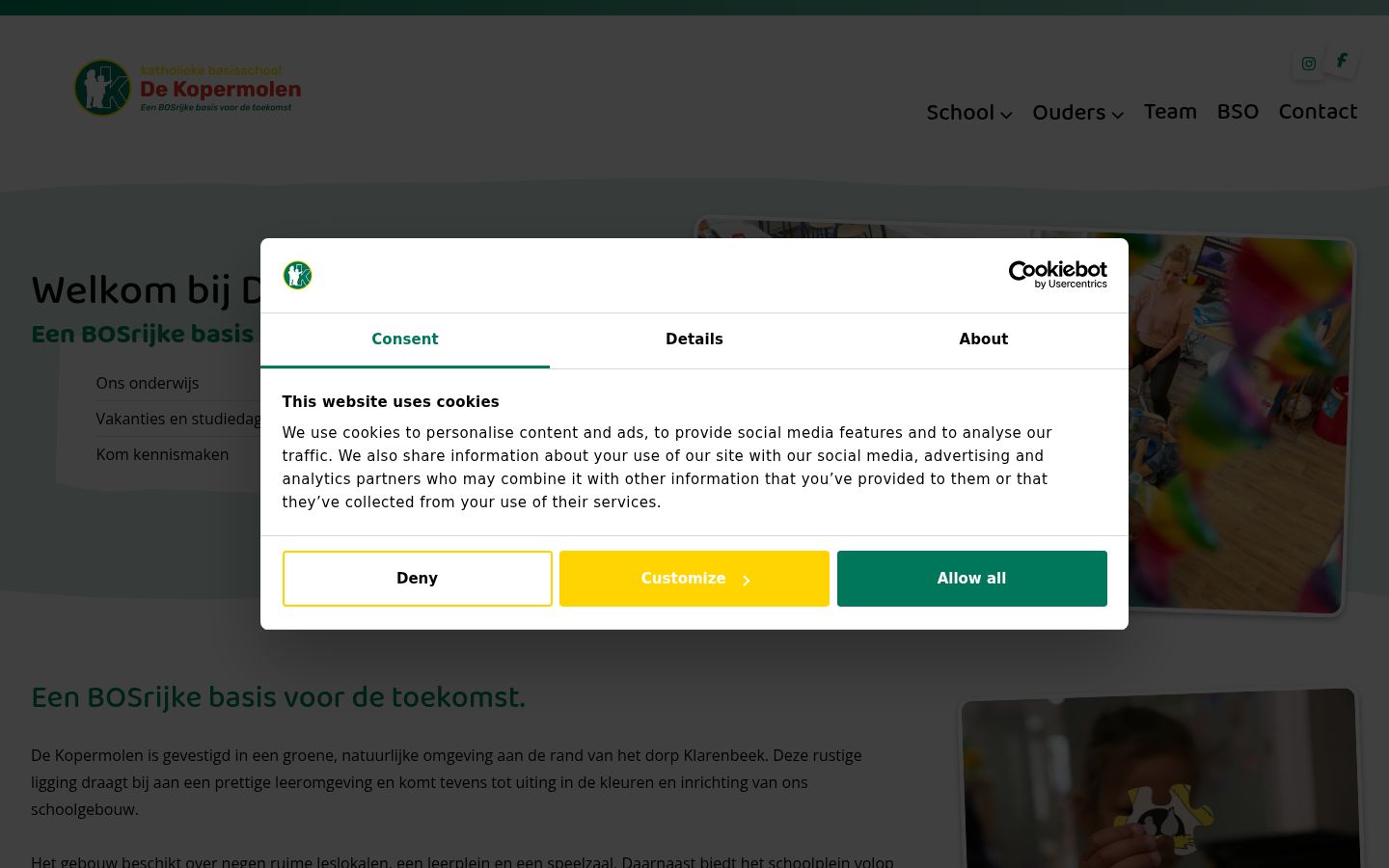 Screenshot tal-banner tal-kunsens muri qabel kwalunkwe interazzjoni