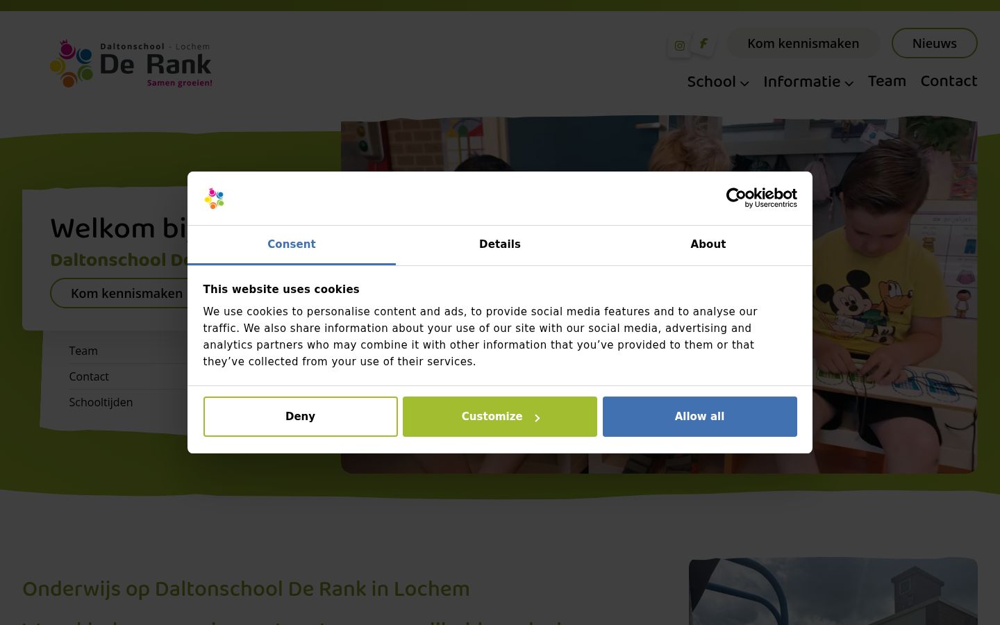 Sutikimo reklamjuostės, rodytos prieš bet kokią sąveiką, ekrano kopija
