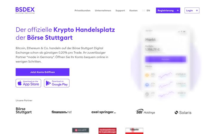 Screenshot of bsdex.com