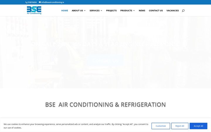Екранна снимка на bseairconditioning.ie