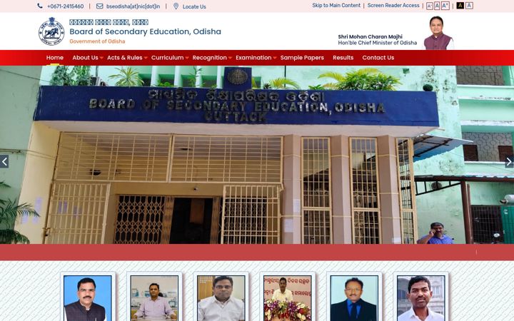 Screenshot di bseodisha.nic.in