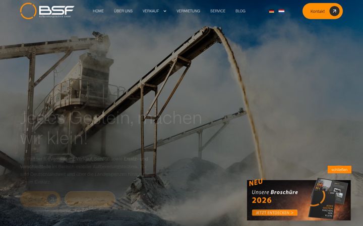 Screenshot of bsf-aufbereitungstechnik.de