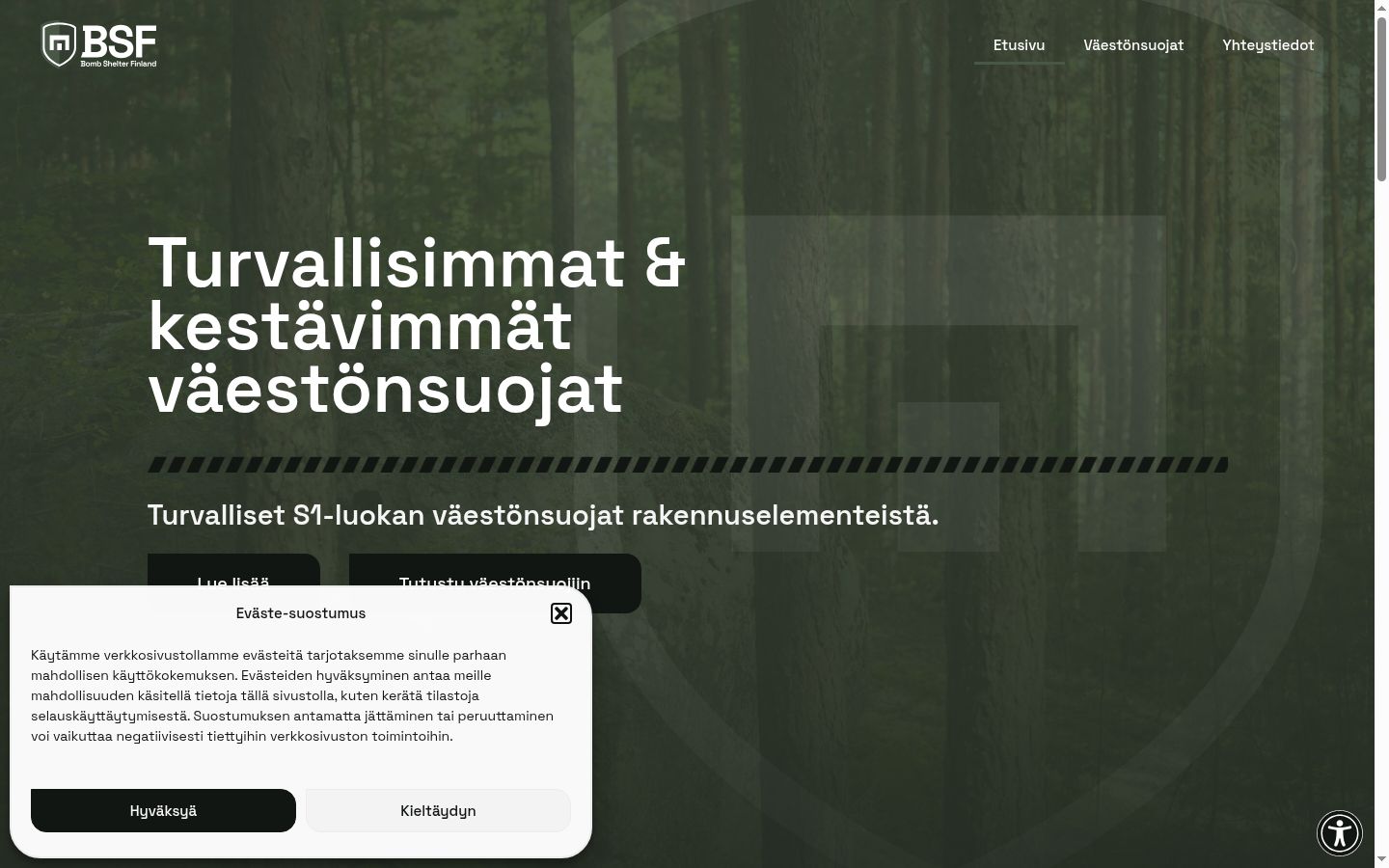 Sutikimo reklamjuostės, rodytos prieš bet kokią sąveiką, ekrano kopija