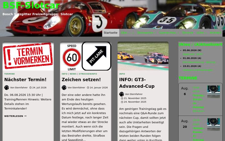 Screenshot of bsf-slotcar.de