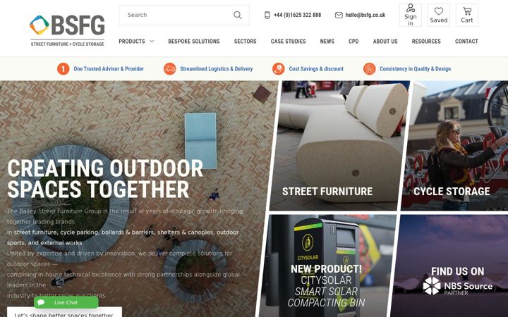 Screenshot of bsfg.co.uk