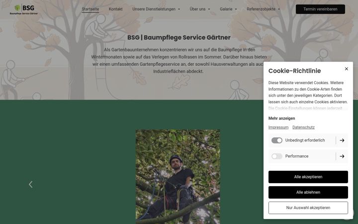 Ekraanipilt saidist bsg-baumpflege-gaertner.de