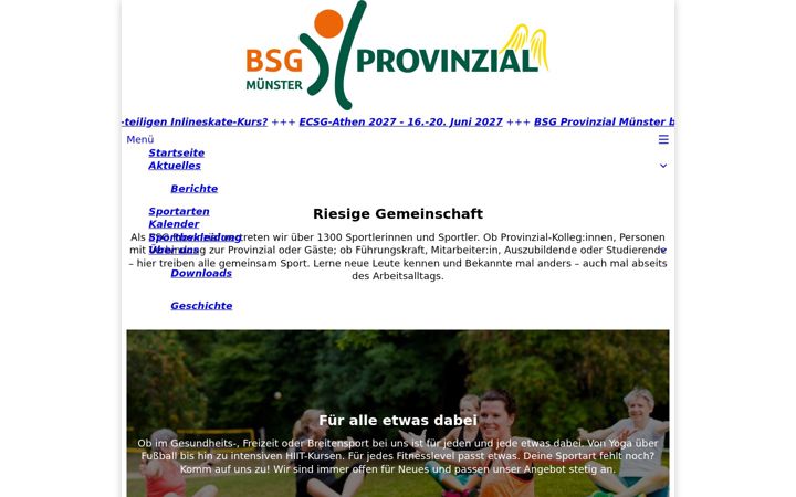 Screenshot of bsg-provinzial.de