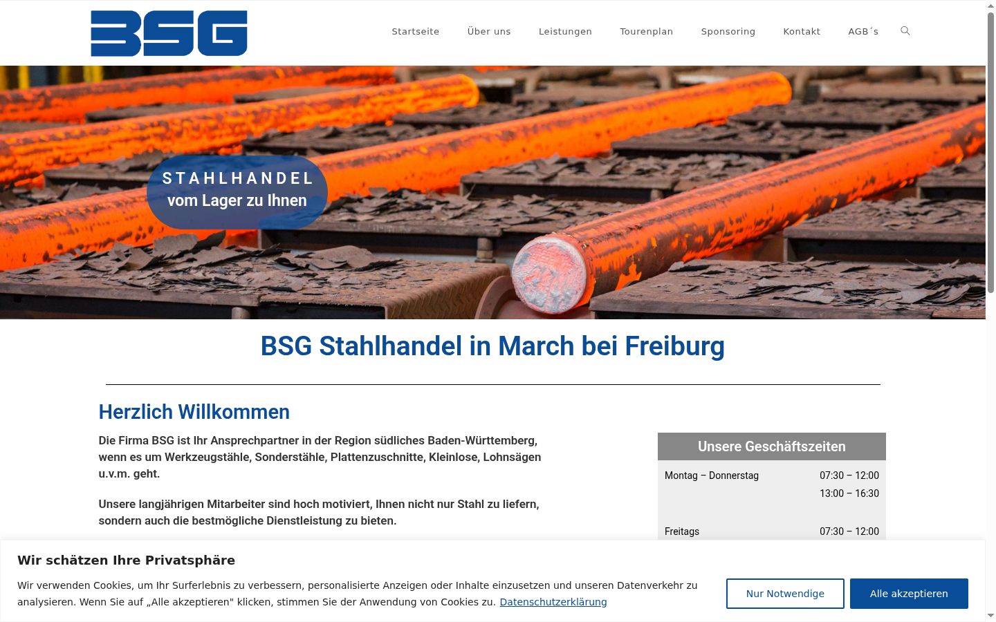 Screenshot van de toestemmingsbanner zoals getoond vóór enige interactie