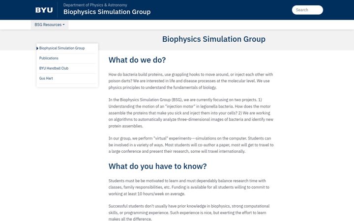 Screenshot of bsg.byu.edu