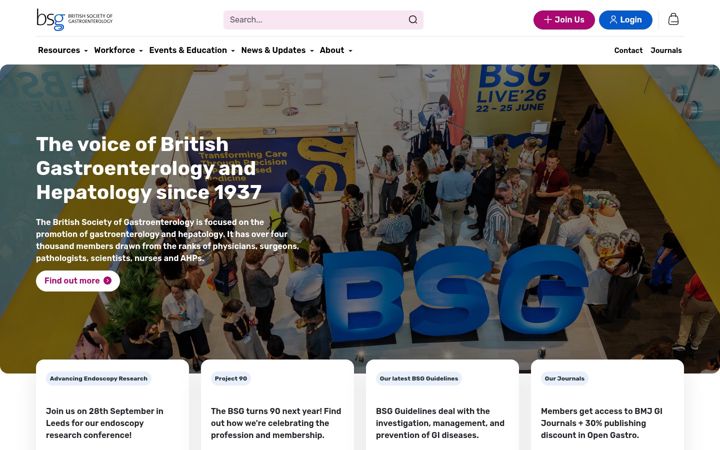 Screenshot of bsg.org.uk