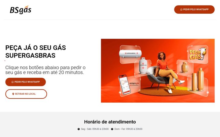 Screenshot of bsgascuritiba.com.br