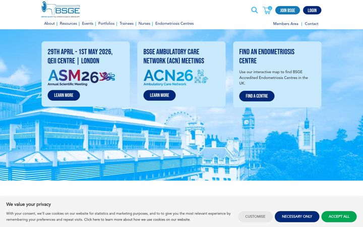 Screenshot of bsge.org.uk