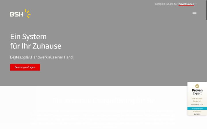 Screenshot of bsh-energie.de