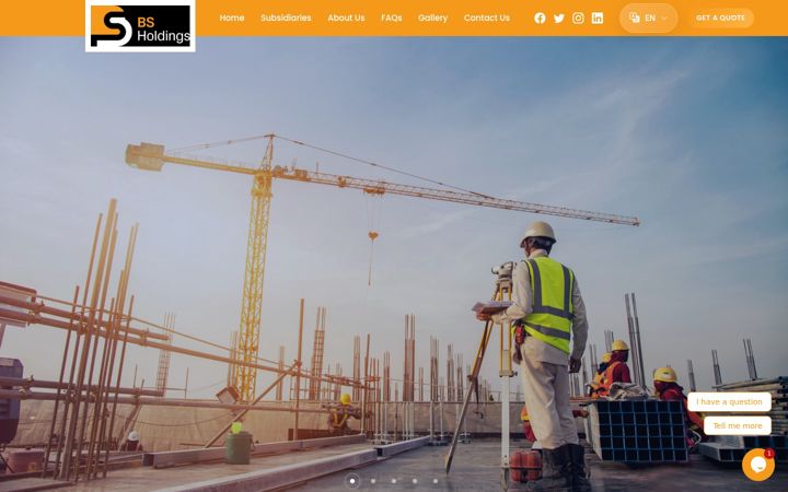 Screenshot of bsholdings.com.gh