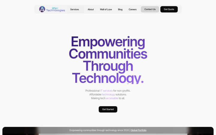Screenshot of bshtechnologies.in