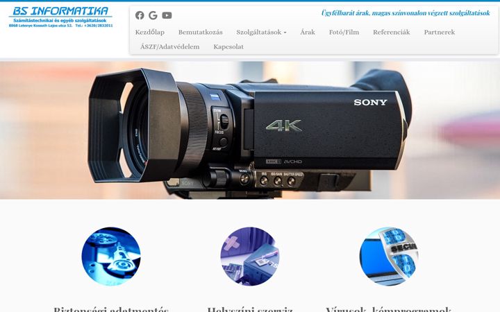 Skärmbild av bsinformatika.hu