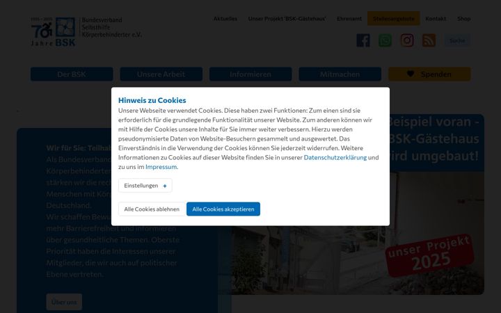 Screenshot of bsk-ev.org