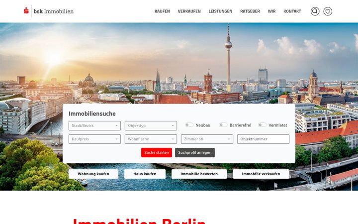 Screenshot of bsk-immobilien.de