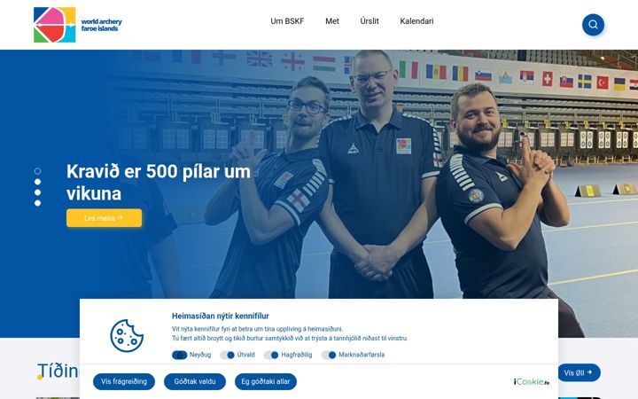 Zrzut ekranu bskf.fo