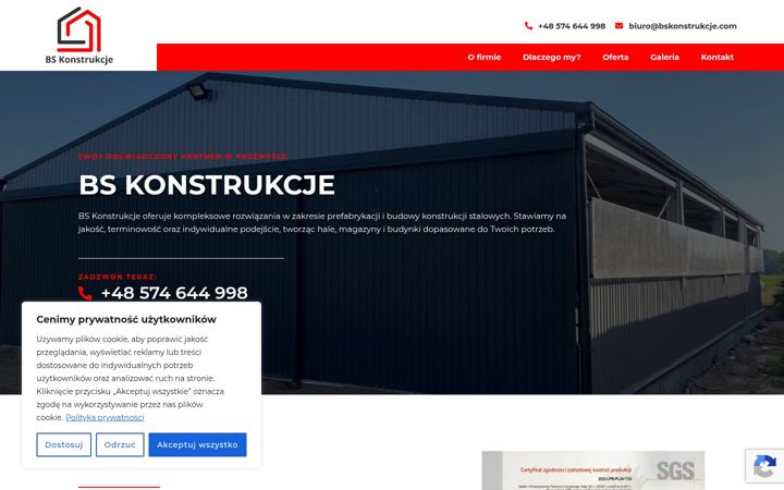 Screenshot of bskonstrukcje.com