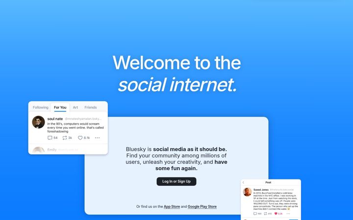 Ekrānuzņēmums no bsky.social