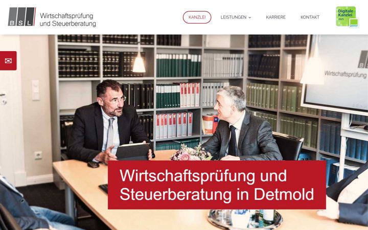 Skärmbild av bsl-detmold.de