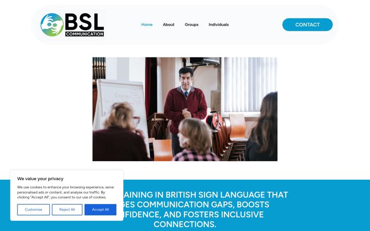 Screenshot of bslcommunication.co.uk
