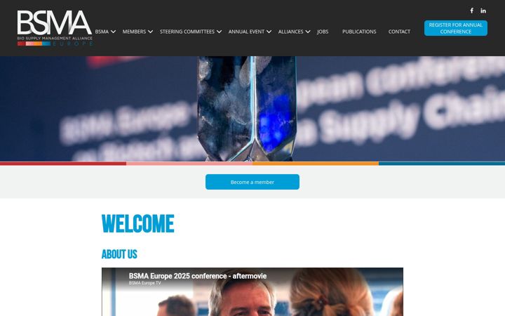 Screenshot of bsmaeurope.com