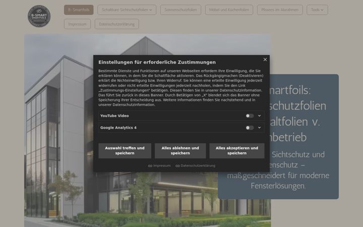 Screenshot of bsmartfoils.de