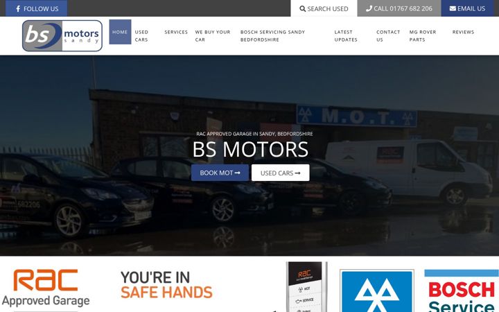 Screenshot of bsmotors.com