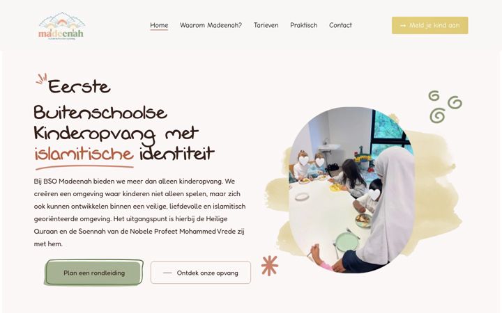 Captură de ecran a bso-madeenah.nl
