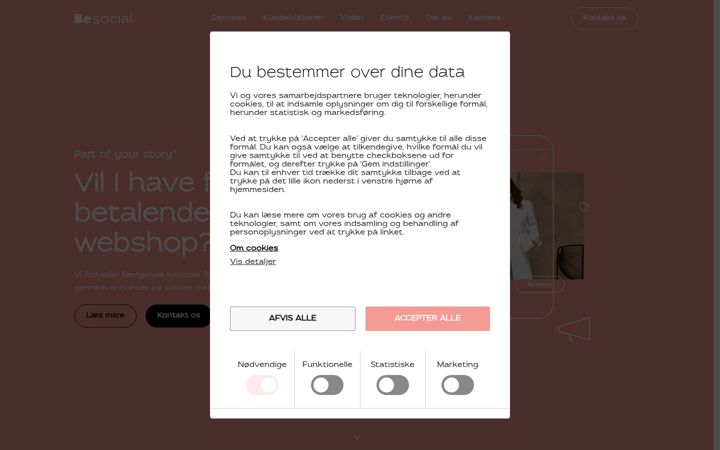Screenshot of bsocial.dk