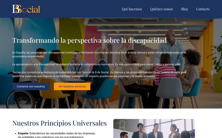 Screenshot of bsocial.es