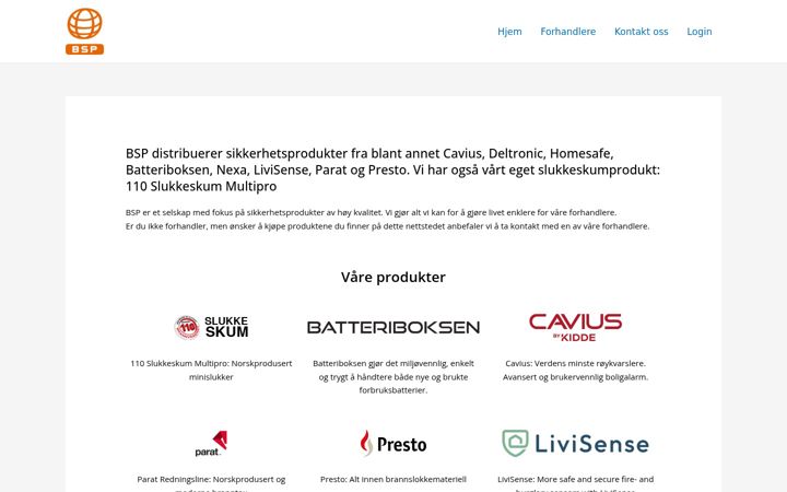 Screenshot von bsp.no