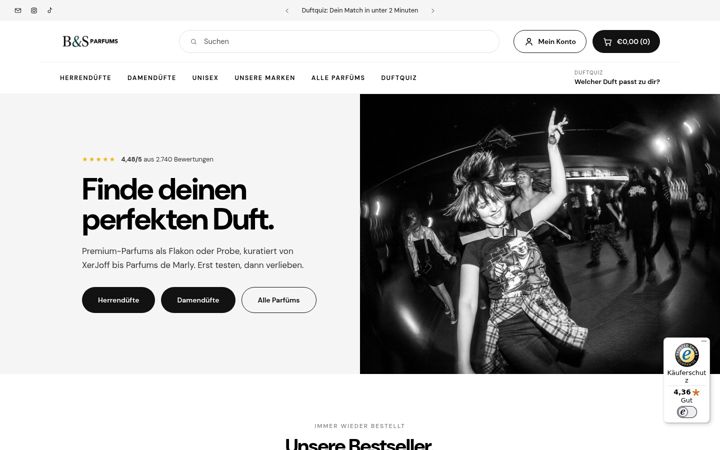 Screenshot of bsparfums.de