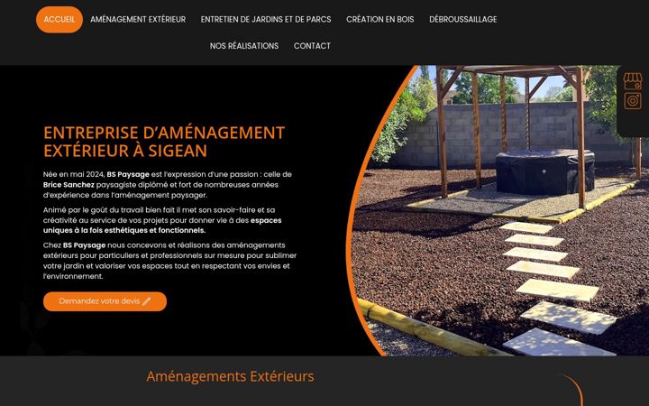 Screenshot of bspaysage.fr