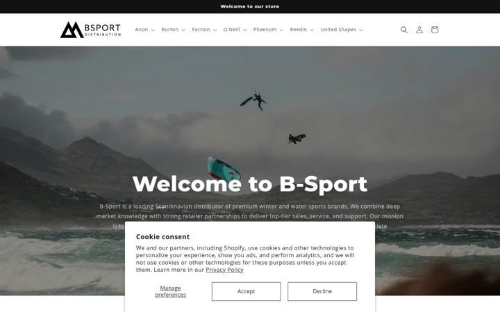 Screenshot of bsport.dk