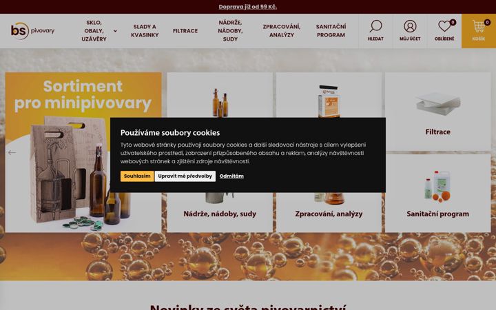 Screenshot of bspropivovary.cz
