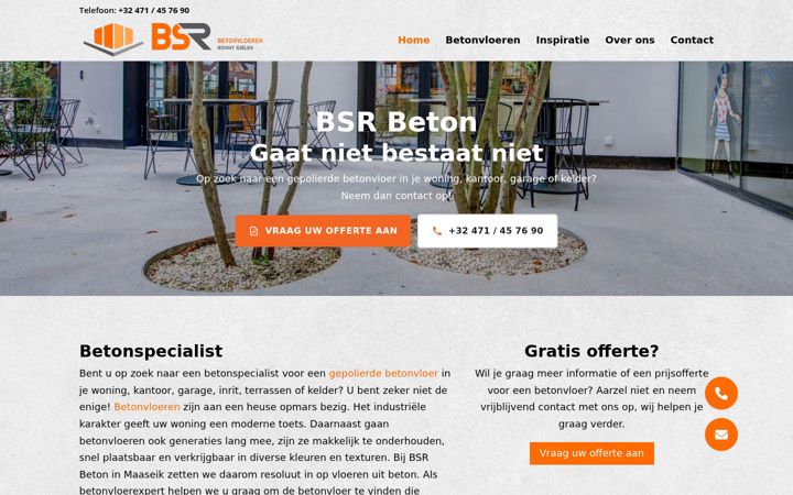 Captura de pantalla de bsrbeton.be